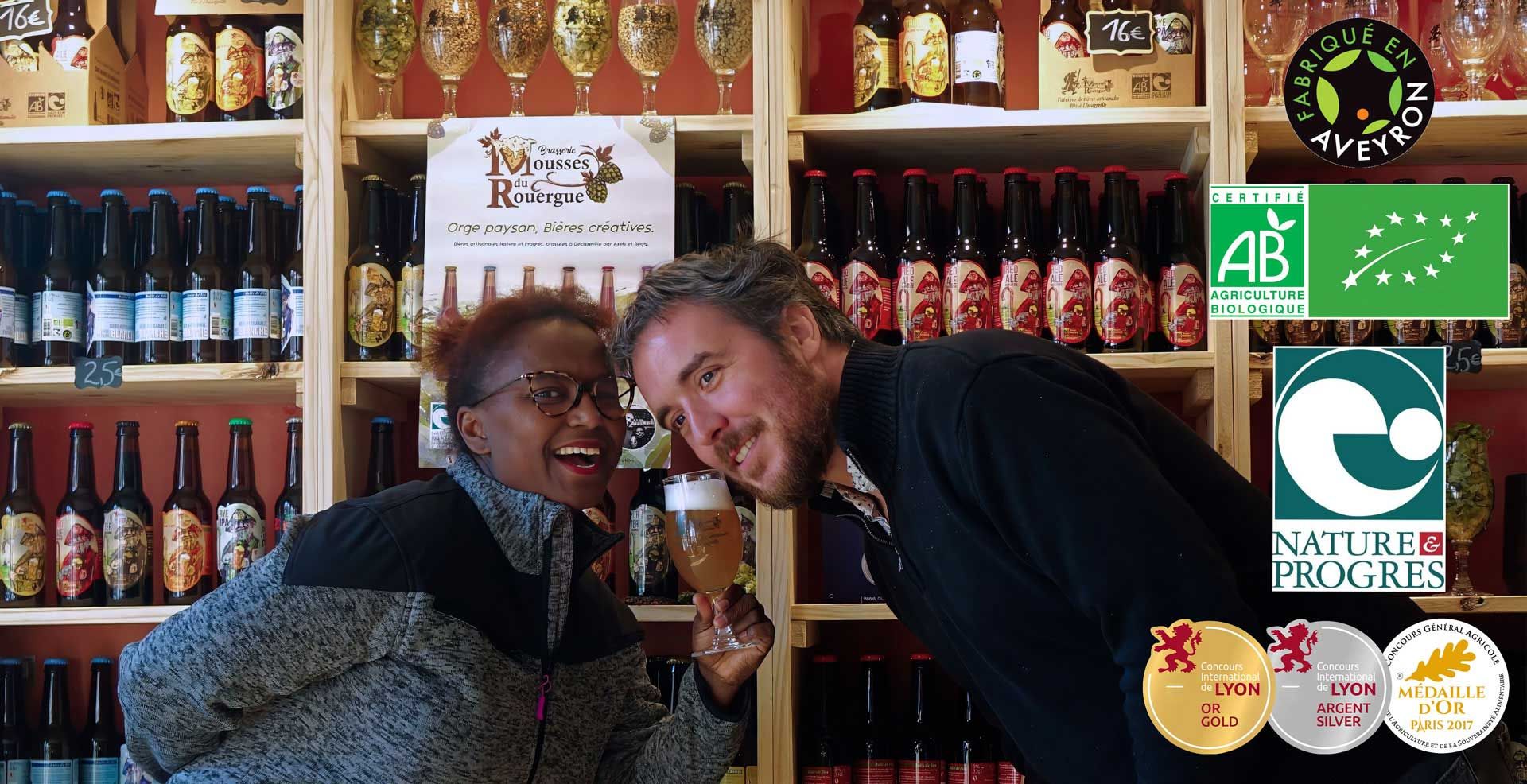 Azeb et Régis Brasserie Mousses du Rouergue Decazeville Aveyron