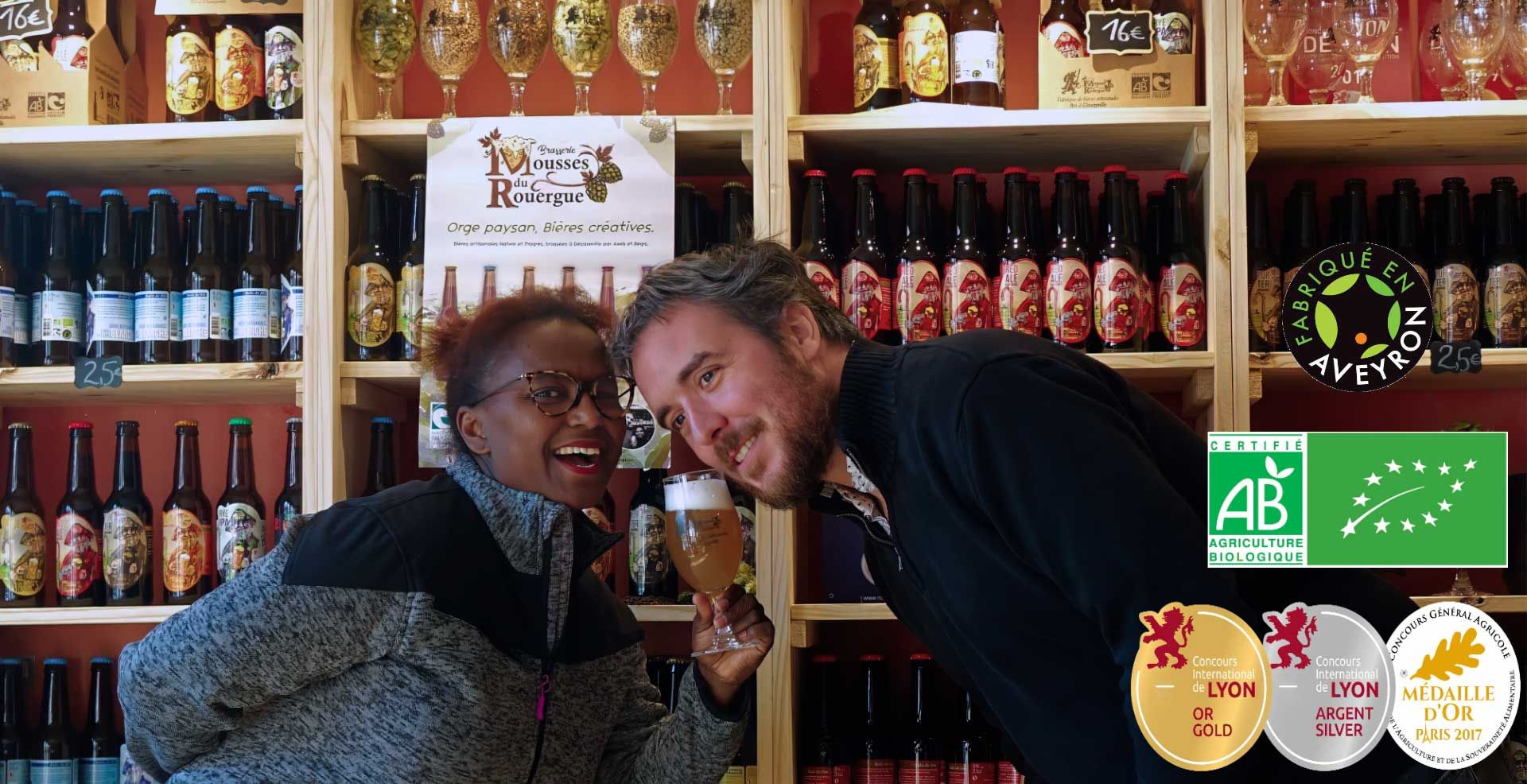 image de Azeb et Régis des Brasserie Mousses du Rouergue Decazeville Aveyron